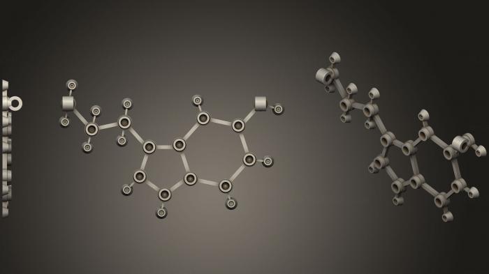 نموذج ثلاثي الأبعاد لآلة CNC مجوهرات قلادة السيروتونين